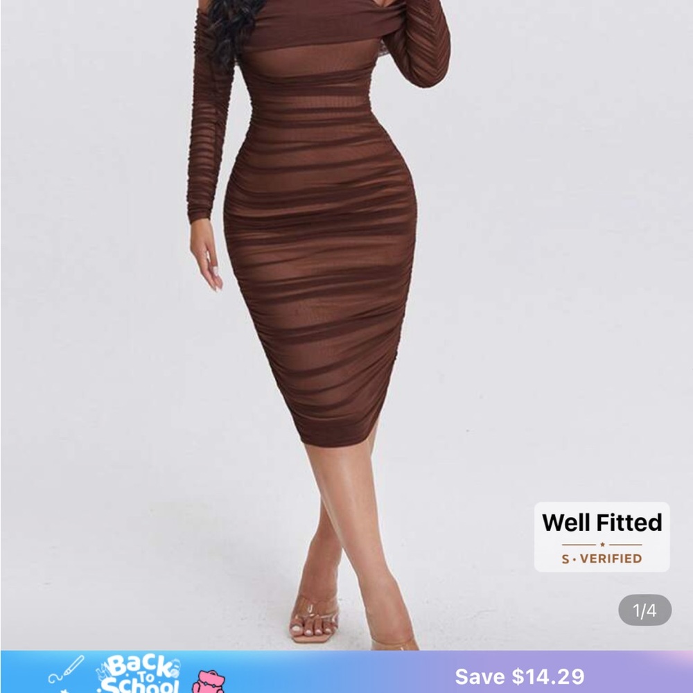 SHEIN SXY Prom Dress, Spring and Summer Ruffled Off- shoulder